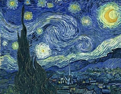 نقاشی شب پر ستاره اثر ونگوگ
